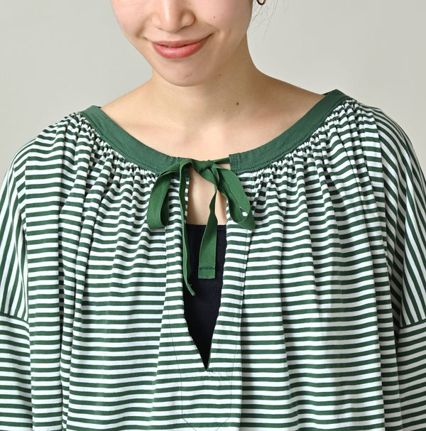 45R Supima Tenjiku Gathered Blouse