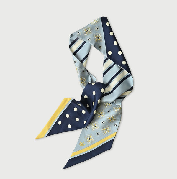 45R Silk Preppy Mix Kelp Scarf