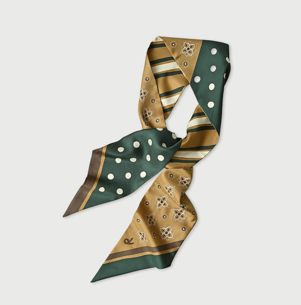 45R Silk Preppy Mix Kelp Scarf