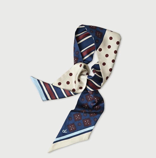 45R Silk Preppy Mix Kelp Scarf