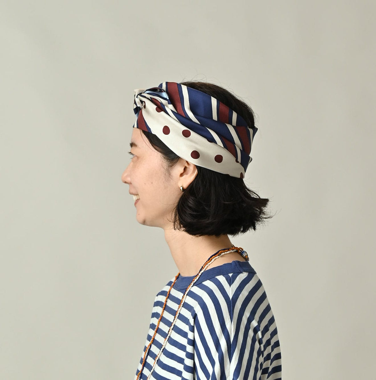 45R Silk Preppy Mix Kelp Scarf