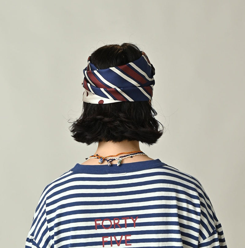 45R Silk Preppy Mix Kelp Scarf - Image 11