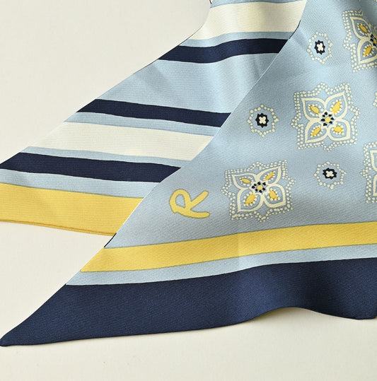 45R Silk Preppy Mix Kelp Scarf
