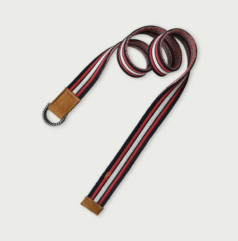 45R Indigo Regimental Stripe Knit Belt