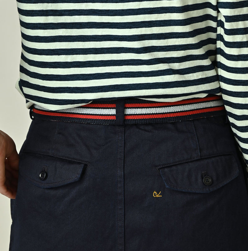 45R Indigo Regimental Stripe Knit Belt