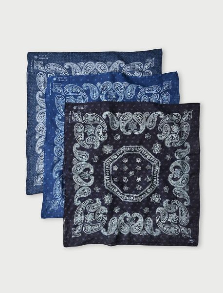 Indigo Gauze Paisley Bandana