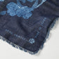 45R Indigo Gauze Flower Wreath FUROSHIKii