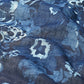 45R Indigo Gauze Flower Wreath FUROSHIKii