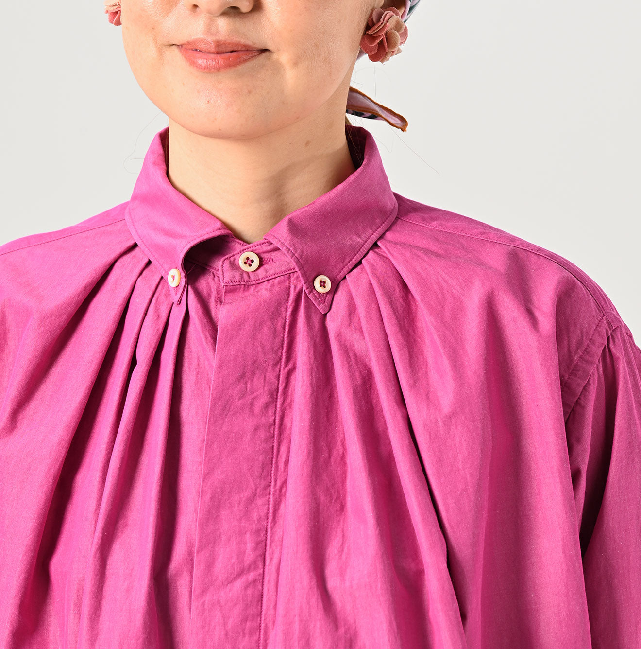 Miko Oceean Tuck Buttondown Blouse - 45R by 45rpm studio