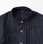 Indigo Supima Oxford 908 Pintuck Shirt - 45R by 45rpm studio