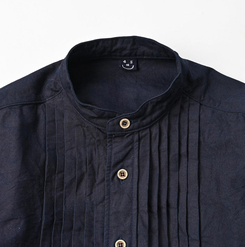 Indigo Supima Oxford 908 Pintuck Shirt - 45R by 45rpm studio - Image 9