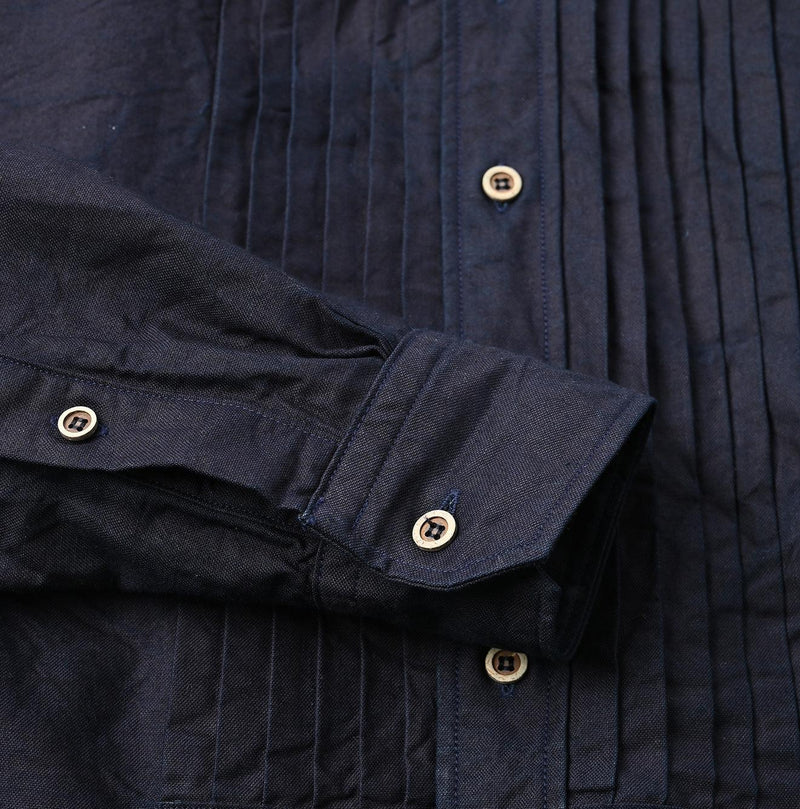 Indigo Supima Oxford 908 Pintuck Shirt - 45R by 45rpm studio - Image 10