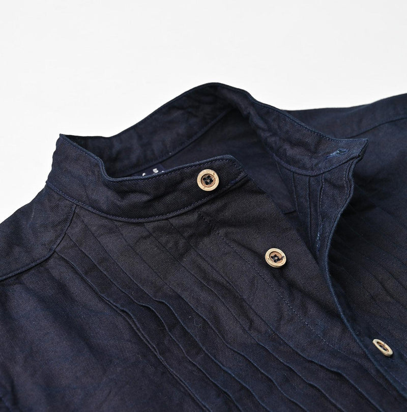 Indigo Supima Oxford 908 Pintuck Shirt - 45R by 45rpm studio - Image 11