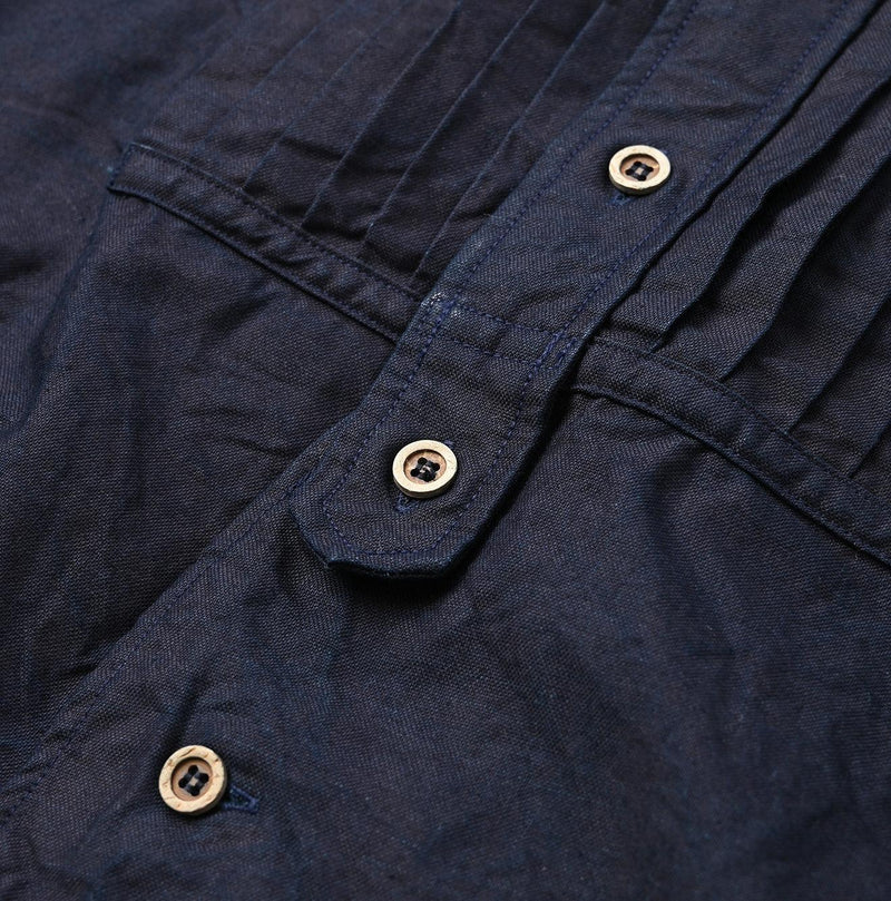 Indigo Supima Oxford 908 Pintuck Shirt - 45R by 45rpm studio - Image 12