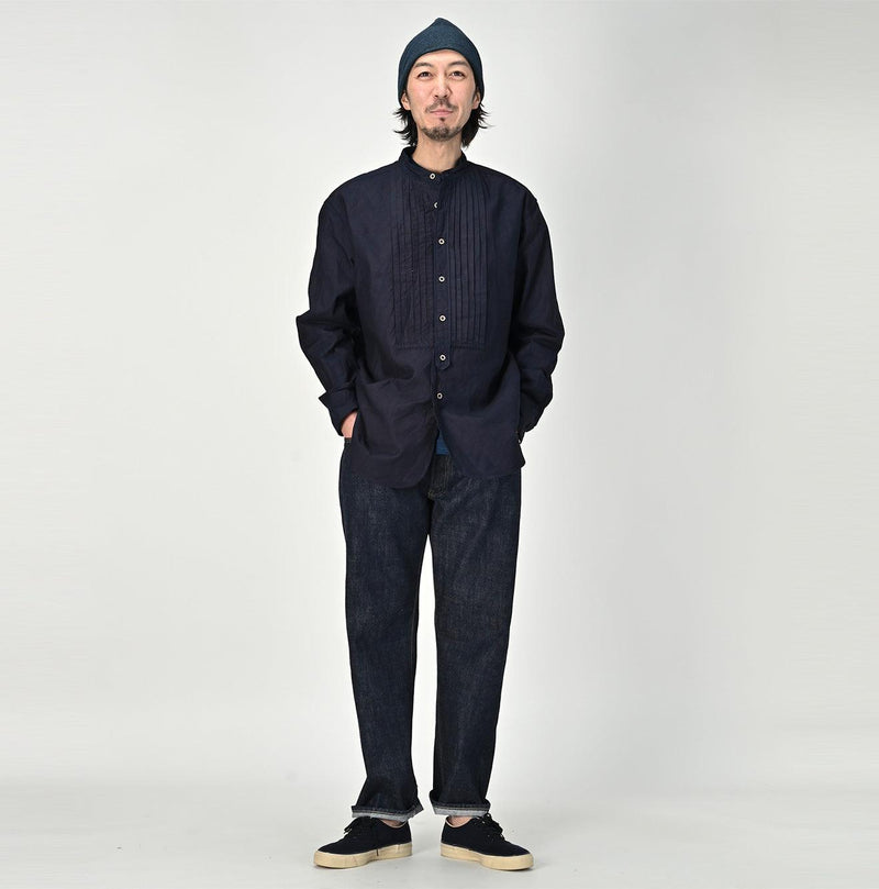Indigo Supima Oxford 908 Pintuck Shirt - 45R by 45rpm studio - Image 18