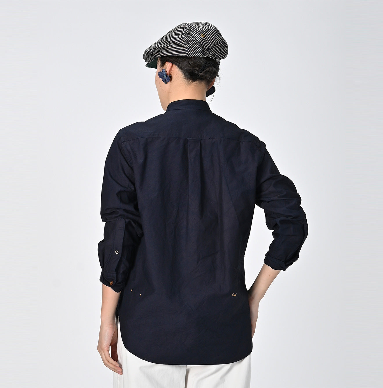 Indigo Supima Oxford 908 Pintuck Shirt - 45R by 45rpm studio