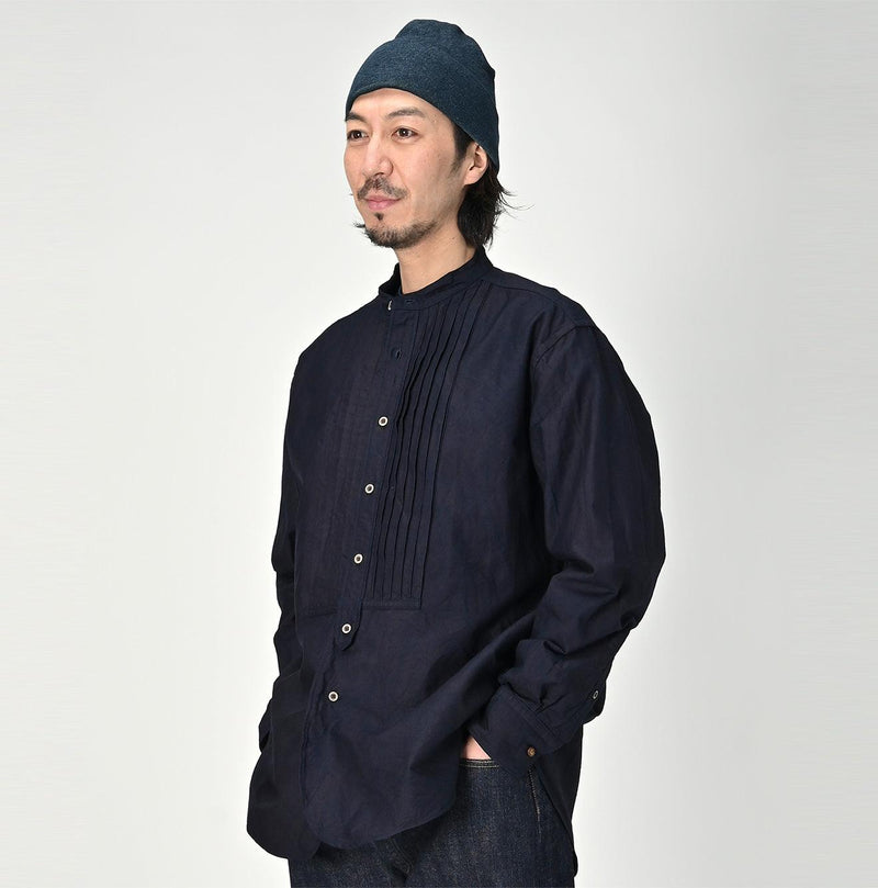 Indigo Supima Oxford 908 Pintuck Shirt - 45R by 45rpm studio - Image 7