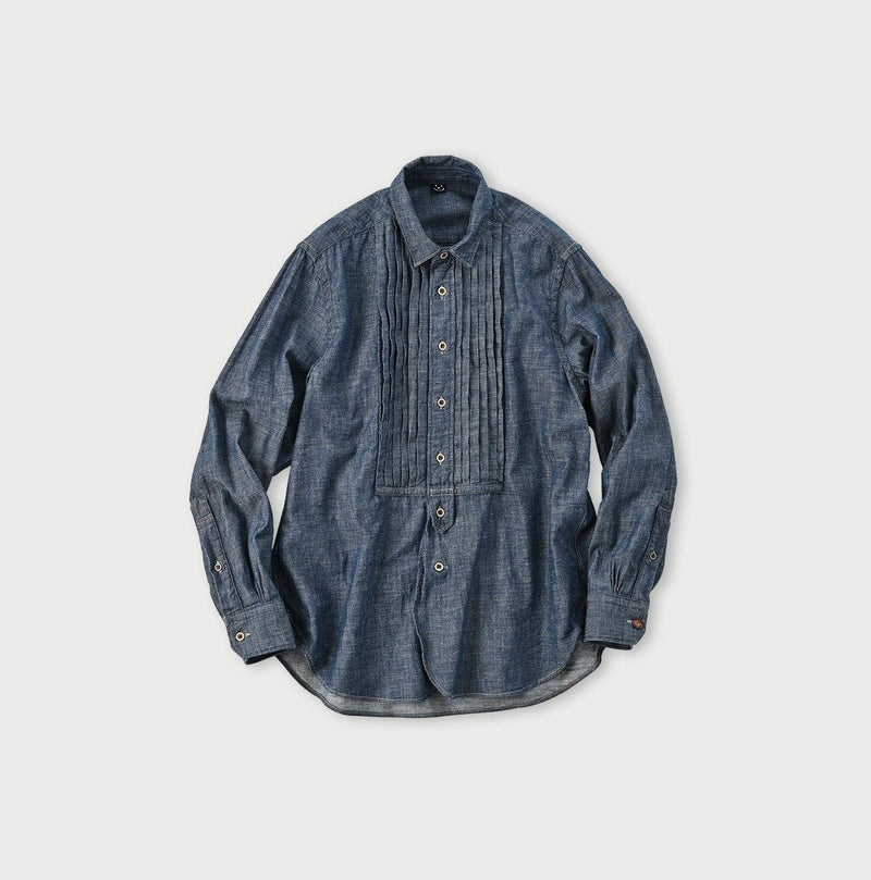Indigo Dungaree Denim 908 Pintuck Shirt Nou - 45R by 45rpm studio - Image 1