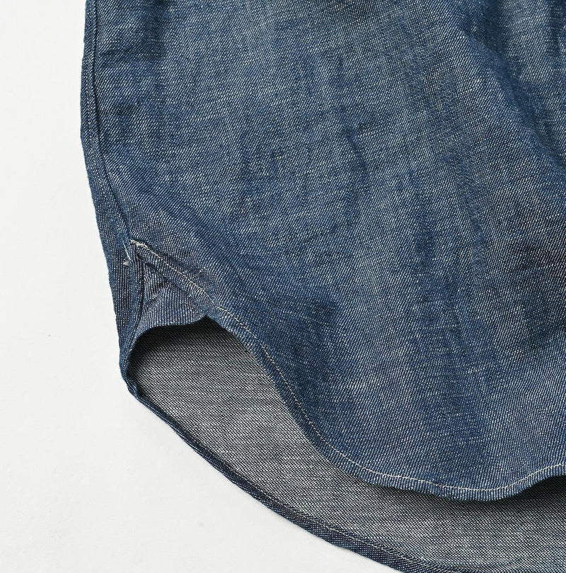 Indigo Dungaree Denim 908 Pintuck Shirt Nou - 45R by 45rpm studio - Image 13