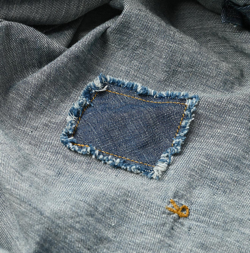 Indigo Dungaree Denim 908 Pintuck Shirt Nou - 45R by 45rpm studio - Image 17