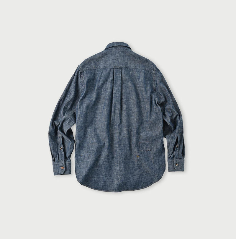 Indigo Dungaree Denim 908 Pintuck Shirt Nou - 45R by 45rpm studio - Image 18