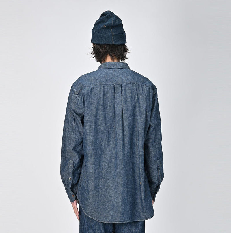 Indigo Dungaree Denim 908 Pintuck Shirt Nou - 45R by 45rpm studio - Image 6
