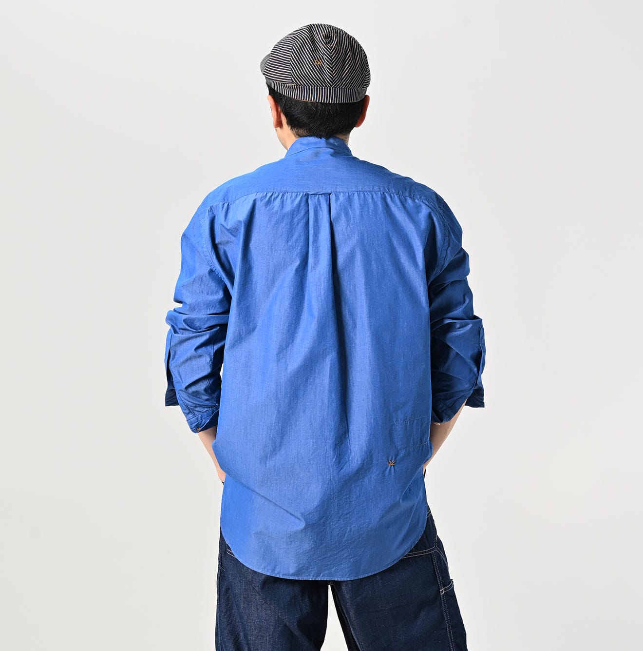 Miko 908 Loafer Pintuck Stand Collar Shirt - 45R by 45rpm studio