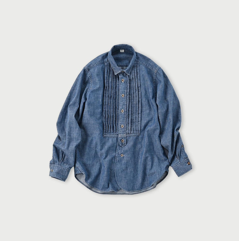Indigo Dungaree Denim 908 Pintuck Shirt Zyu - 45R by 45rpm studio - Image 1