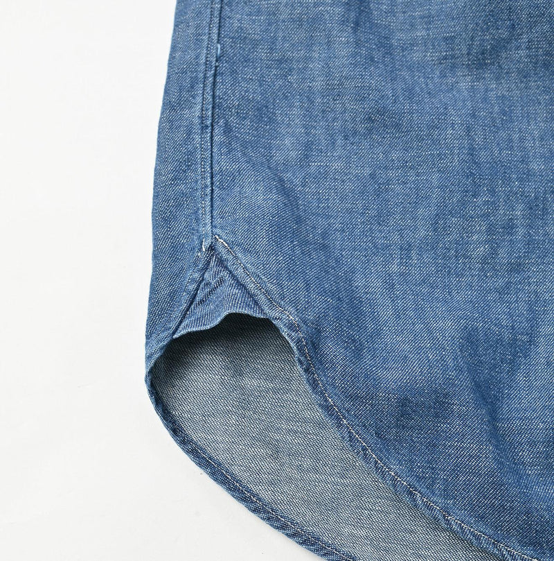 Indigo Dungaree Denim 908 Pintuck Shirt Zyu - 45R by 45rpm studio - Image 12