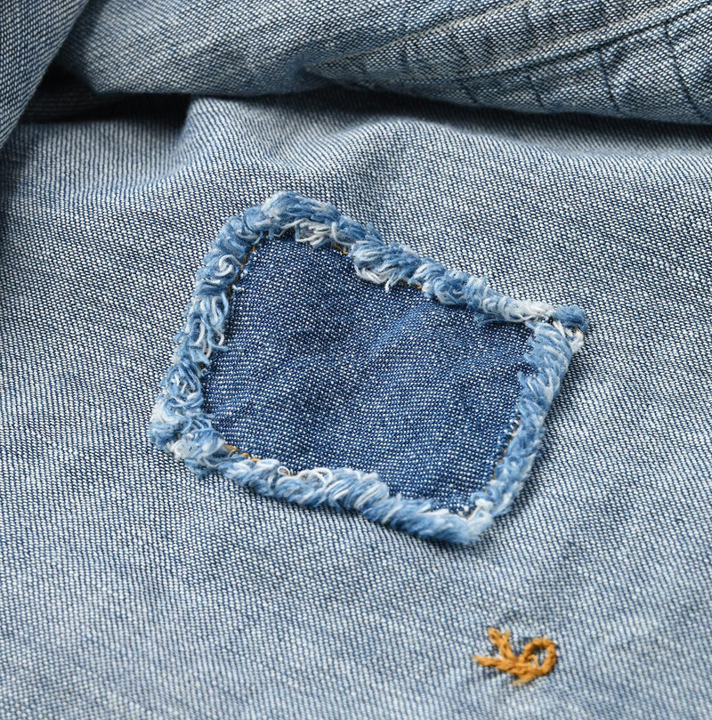 Indigo Dungaree Denim 908 Pintuck Shirt Zyu - 45R by 45rpm studio - Image 16