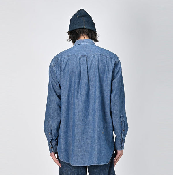 Indigo Dungaree Denim 908 Pintuck Shirt Zyu - 45R by 45rpm studio