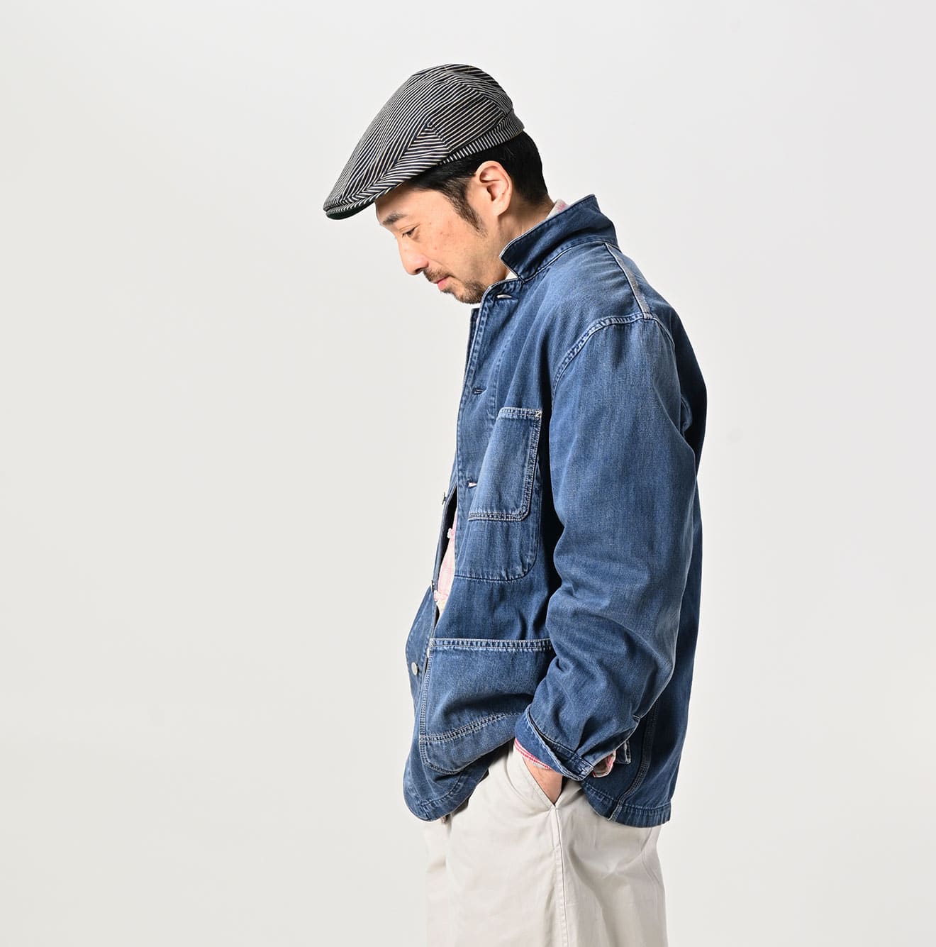 45R Mon-petit Denim 908 4pocket Shirt Tan