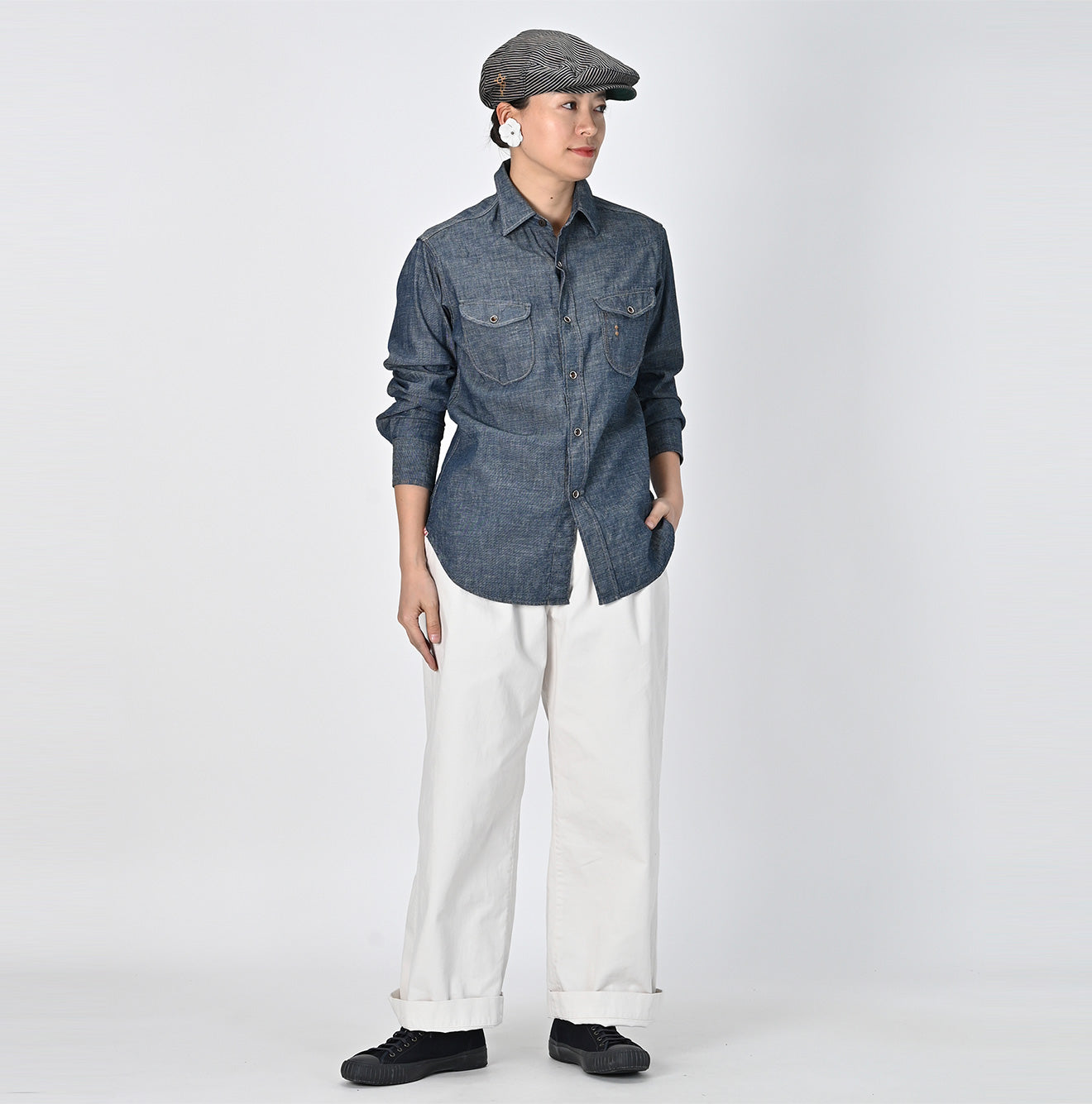 Indigo Dungaree Denim Eastern Shirt Nou – 45R Global