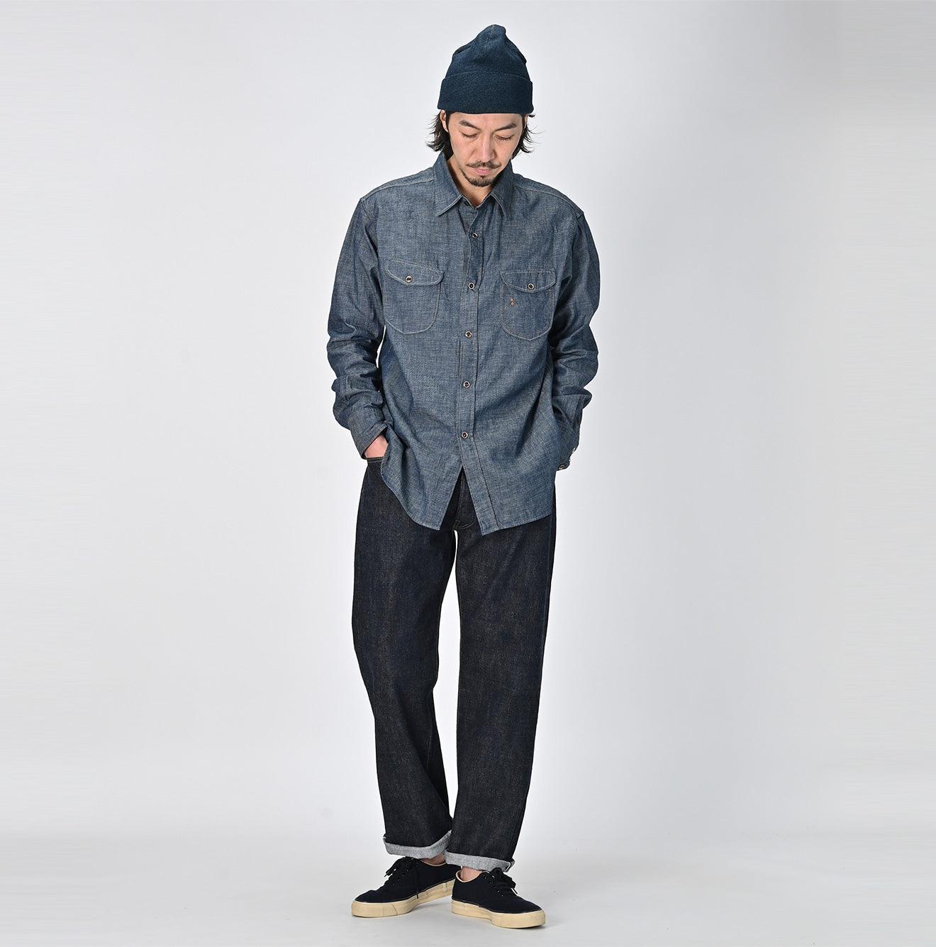 Indigo Dungaree Denim Eastern Shirt Nou - 45R by 45rpm studio