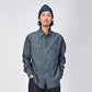 45R Indigo Dungaree Denim Eastern Shirt Nou