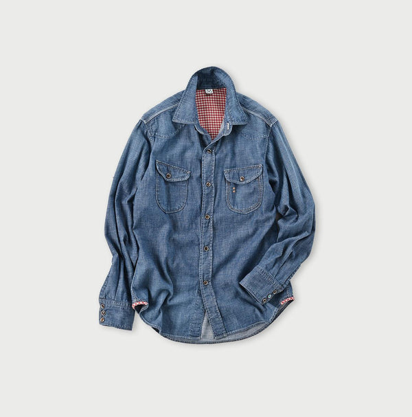 Indigo Dungaree Denim Eastern Shirt Zyu (Size 1 & 2) - 45R by 45rpm studio