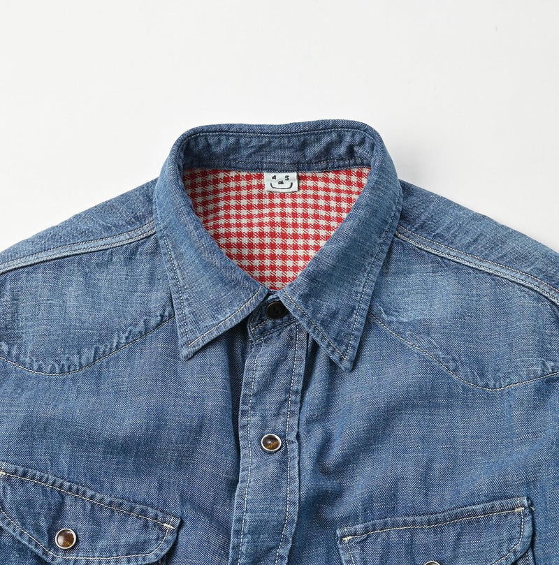 Indigo Dungaree Denim Eastern Shirt Zyu (Size 1 & 2) - 45R by 45rpm studio - Image 6