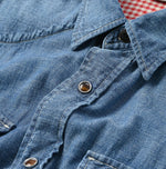 Indigo Dungaree Denim Eastern Shirt Zyu (Size 1 & 2) - 45R by 45rpm studio