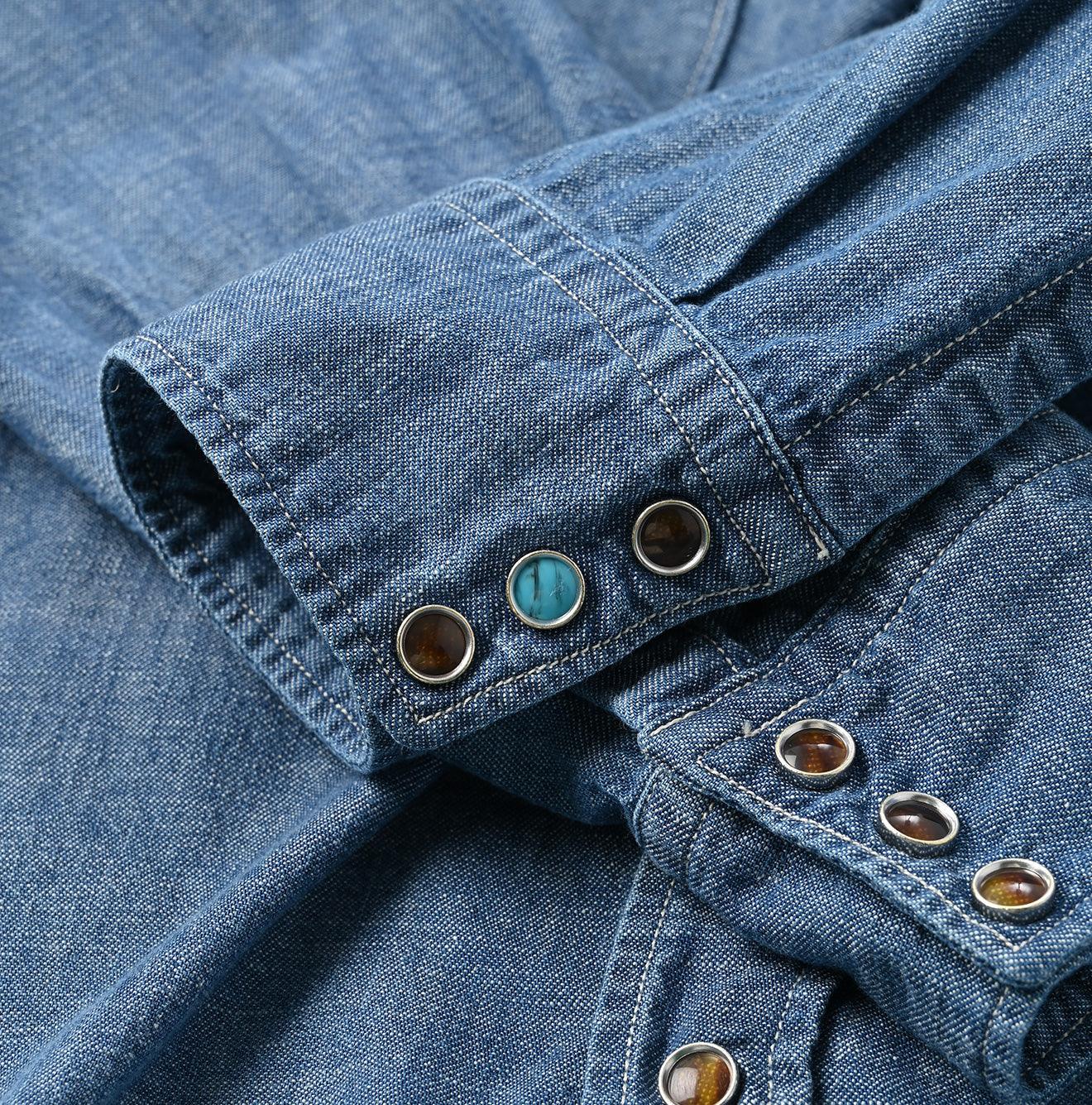 Indigo Dungaree Denim Eastern Shirt Zyu (Size 1 & 2) - 45R by 45rpm studio - Image 9