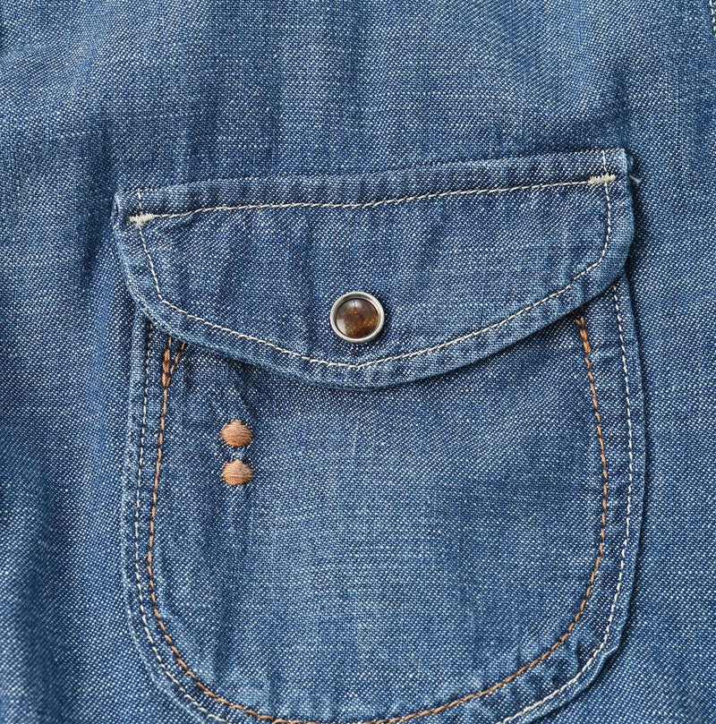 Indigo Dungaree Denim Eastern Shirt Zyu (Size 1 & 2) - 45R by 45rpm studio - Image 11