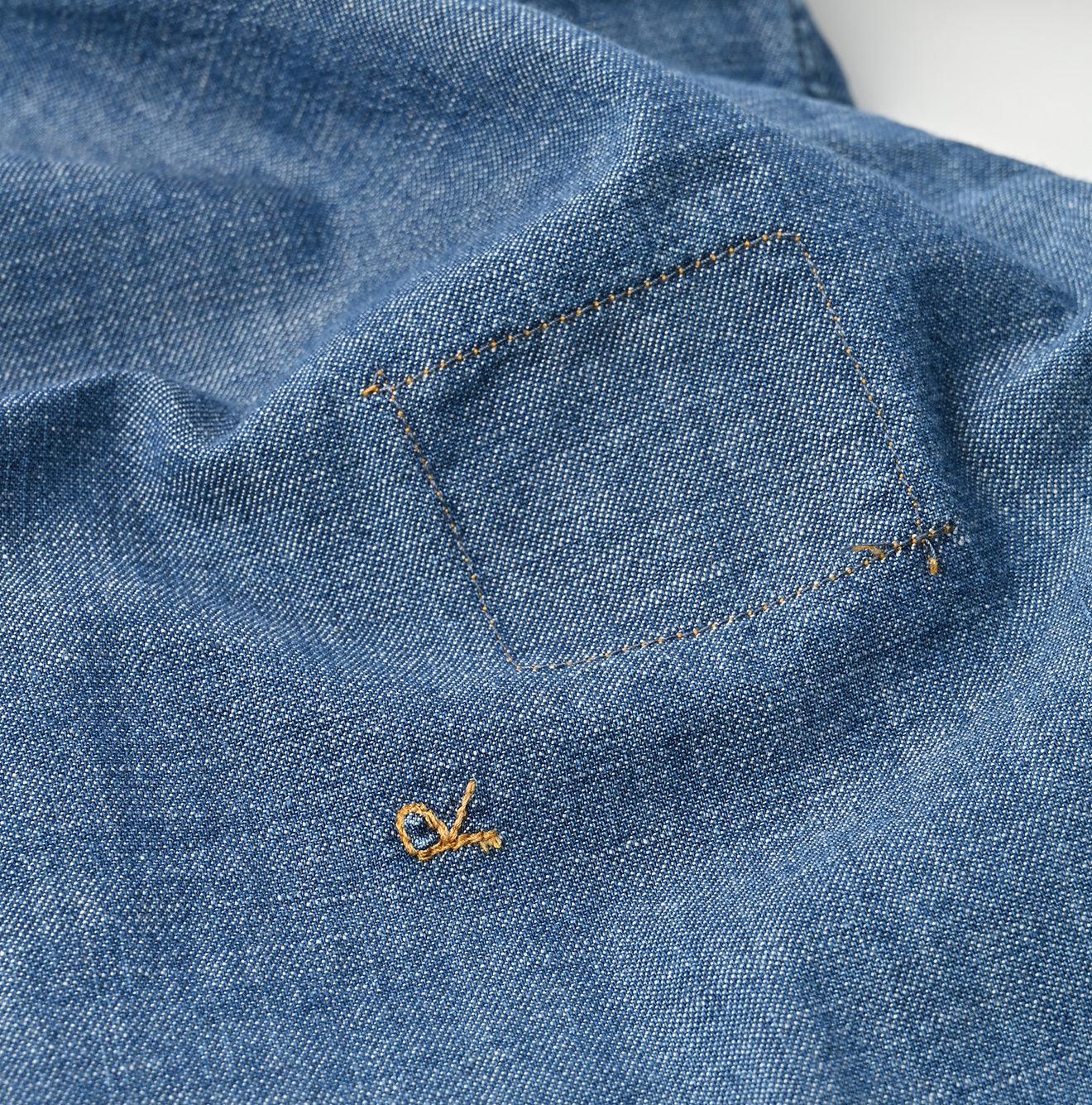 Indigo Dungaree Denim Eastern Shirt Zyu (Size 1 & 2) - 45R by 45rpm studio - Image 13