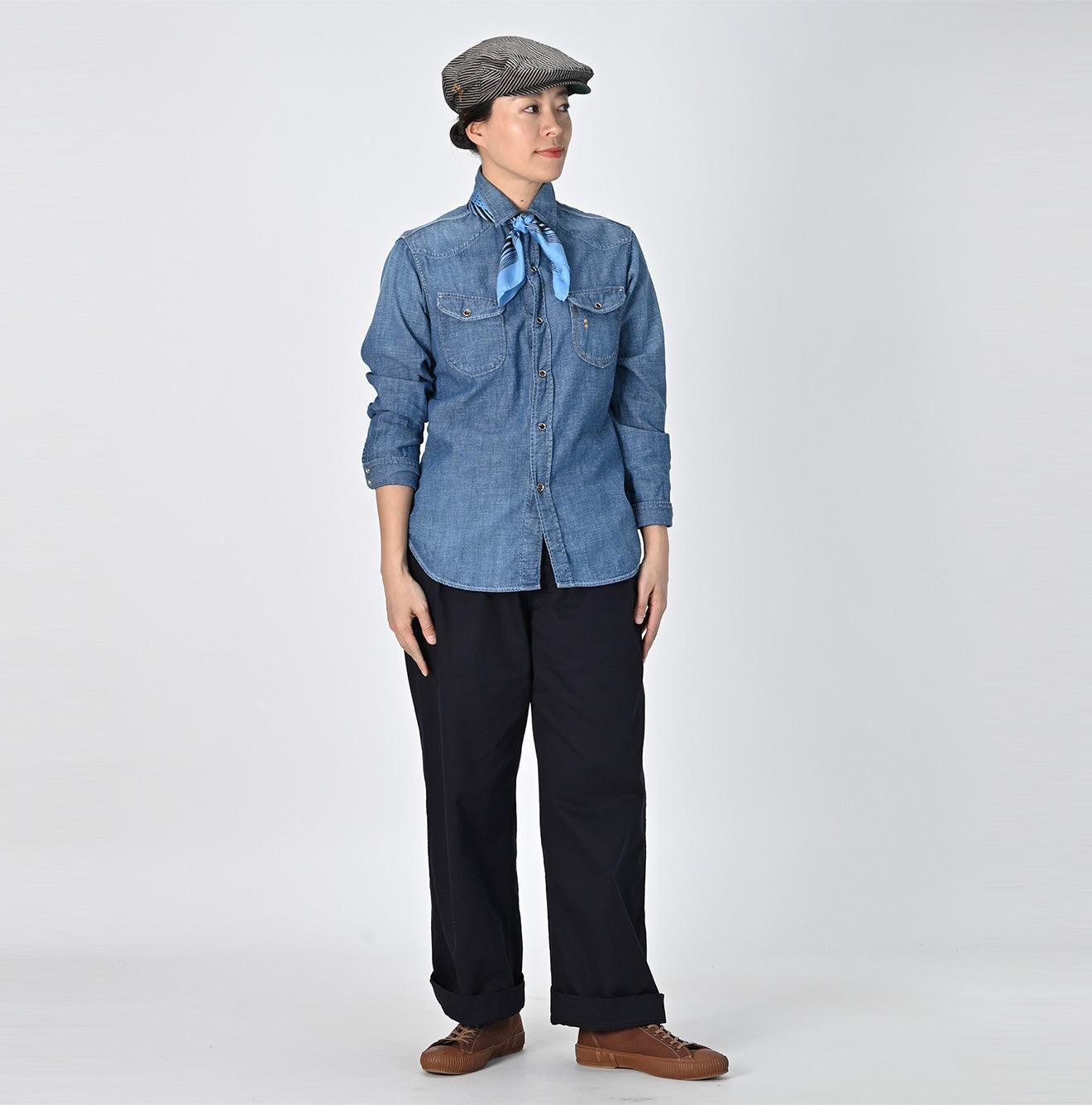 Indigo Dungaree Denim Eastern Shirt Zyu (Size 1 & 2) - 45R by 45rpm studio