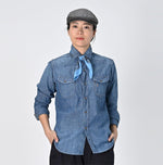 Indigo Dungaree Denim Eastern Shirt Zyu (Size 1 & 2) - 45R by 45rpm studio