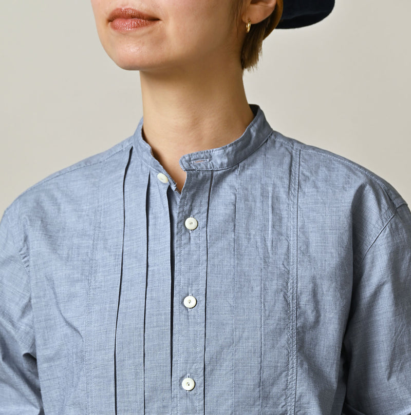 45R Batiste 908 Tuck Stand Collar Shirt - Image 8