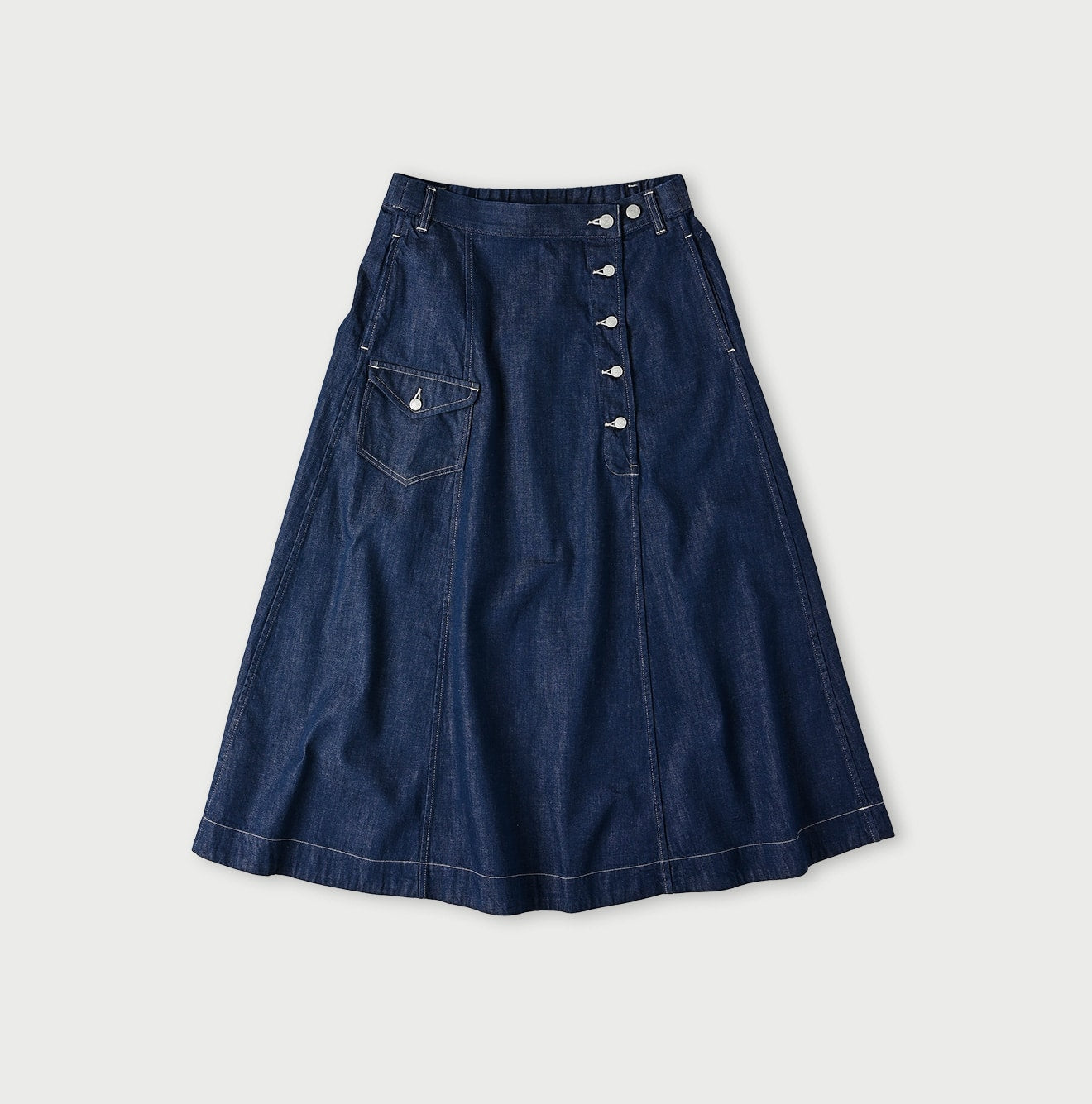 45R Mon-petit Denim Flare Skirt Nou