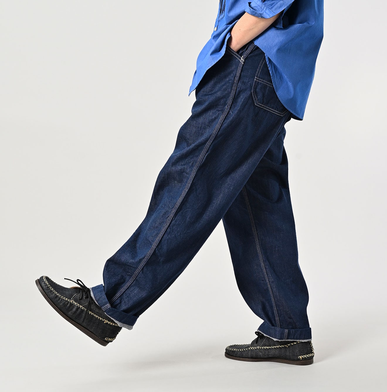 Mon-petit Denim Paiker Pants Nou - 45R by 45rpm studio