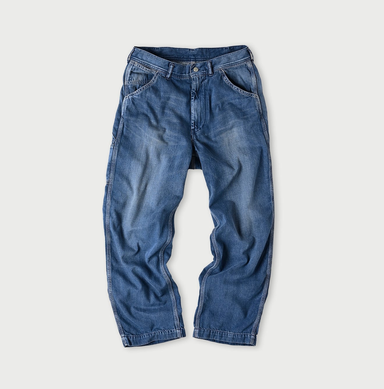 45R Mon-petit Denim Baker Pants Tan