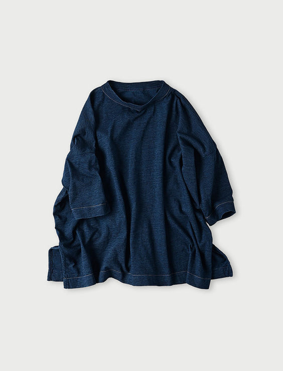 Indigo Big Slit T-shirt