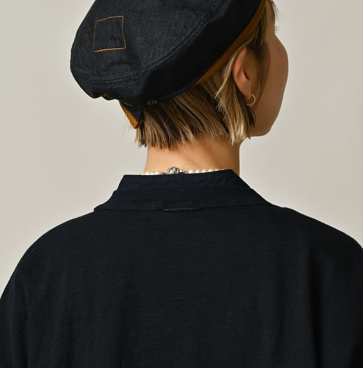 45R Indigo Big Slit T-shirt