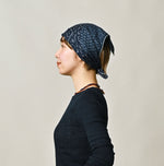 45R Indigo Supima Twill Patchwork Flower Bandana
